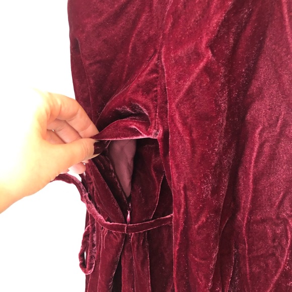 JCrew Faux-Wrap Top in Drapey Velvet Tie Waist - Picture 5 of 8